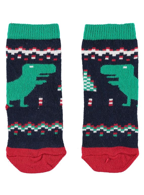 Calcetines con estampado de dinosaurio de Navidad GYUNOCHO / 19WI10V1SOQ705