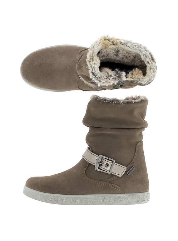 Girls' leather boots DFBOTTEMA1 / 18WK35T8D10803
