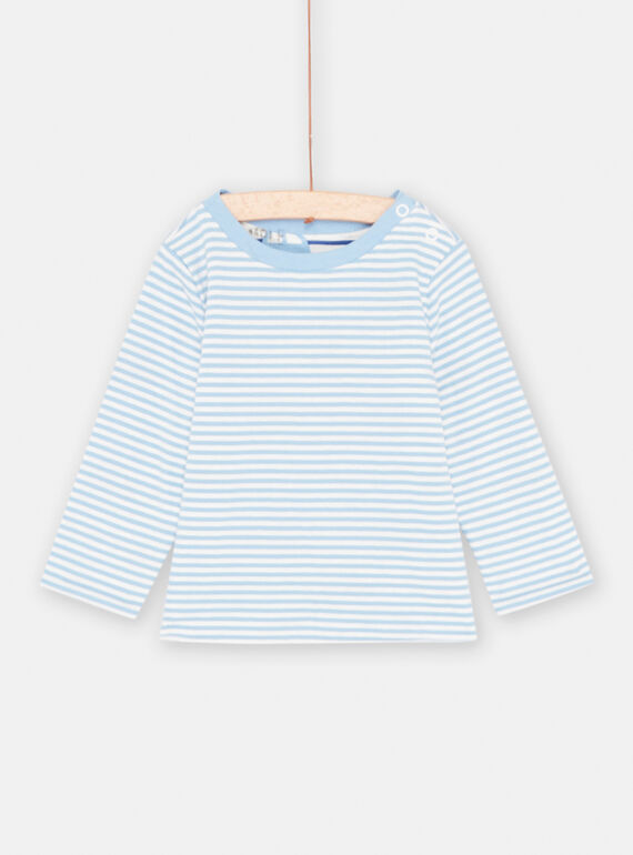 Camiseta azul claro y blanco reversible para bebé niño SUFORTEE1 / 23WG10K2TML632