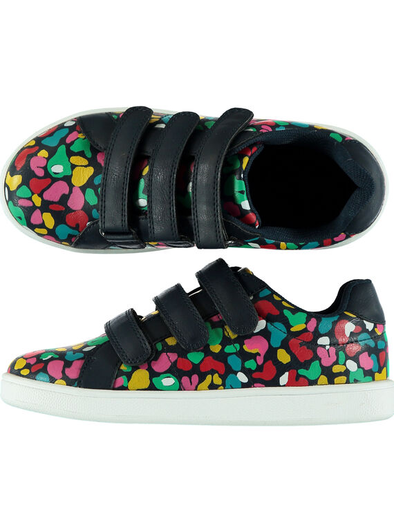 Zapatillas multicolor con estampado de leopardo para niña GFBASMIX / 19WK35I5D3F099