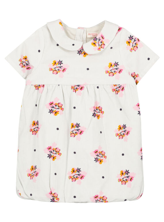 Vestido amplio con estampado para niña recién nacida GIBLAROB1 / 19WG09S3ROB218
