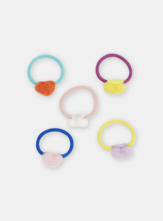 5 gomas multicolor para niña SYAJOELA10 / 23WI0188ELA099