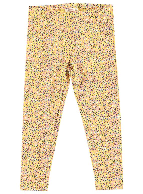 Leggings de color amarillo con lunares multicolor JYATROLEG1 / 20SI01F1CALB102