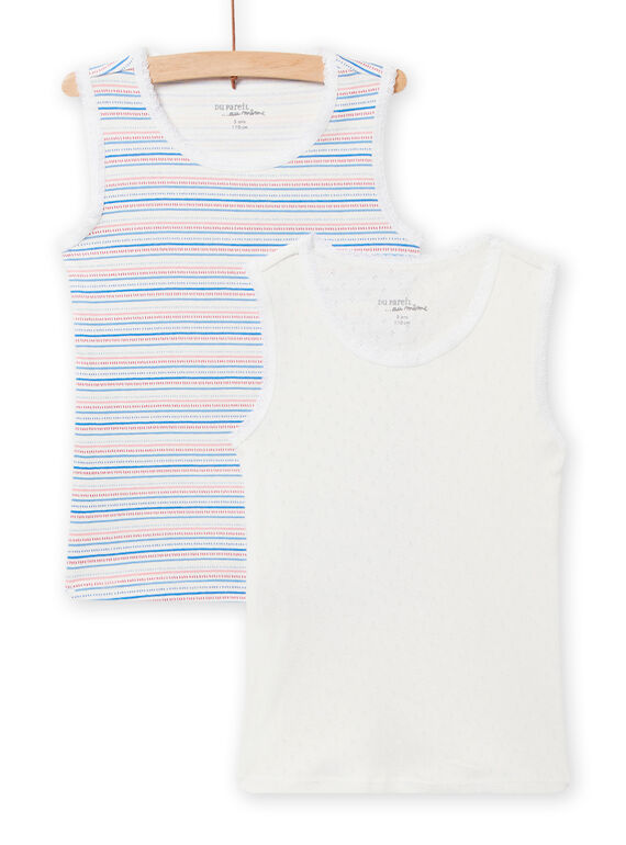 Pack de 2 camiseta de tirantes de punto calado para niña NEFADEBGIR / 22SH11I1HLI001