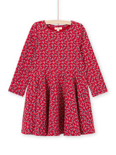 Vestido rojo con estampado floral para niña MAMIXROB3 / 21W901J1ROB511