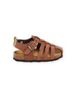 Sandalias de piel de color marrón RUNUBROWN / 23KK3862SLB802