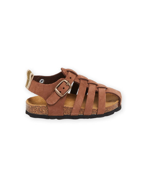 Sandalias de piel de color marrón RUNUBROWN / 23KK3862SLB802