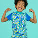 Camiseta con protección solar azul para niño