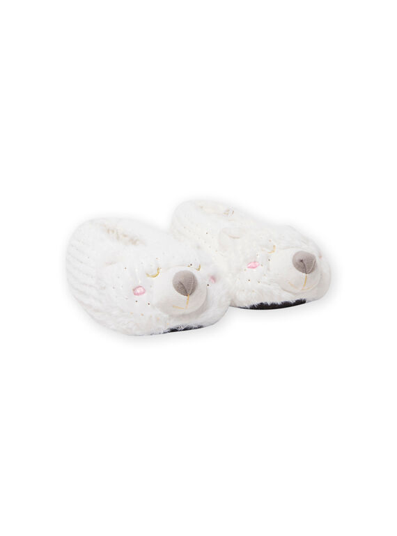 Zapatillas de casa de color blanco de oso 3D para niña MAPANTOUR3D / 21XK3532PTD000