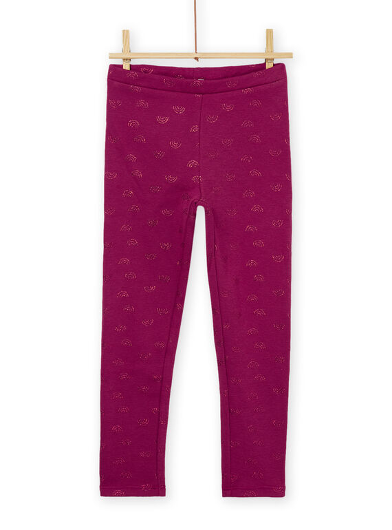Leggings con estampado de arcoíris violeta PAJOLEG7 / 22W901C6PANH701