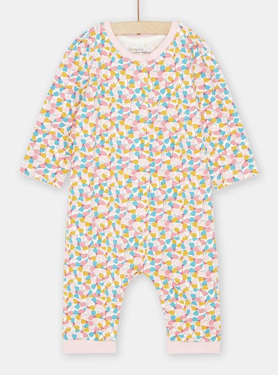 Pelele multicolor con estampado floral para bebé niña SEFIGREAOP / 23WH1334GRE001