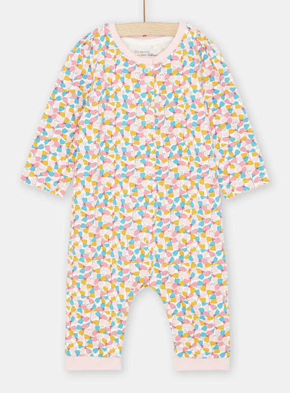 Pelele multicolor con estampado floral para bebé niña SEFIGREAOP / 23WH1334GRE001