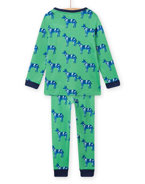 Pijama verdes con estampado de cebra para niño NEGOPYJZEB / 22SH12E5PYJ607