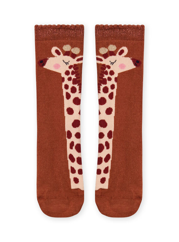 Calcetines con estampado de jirafas para niña MYACOMCHO / 21WI01L1SOQ420