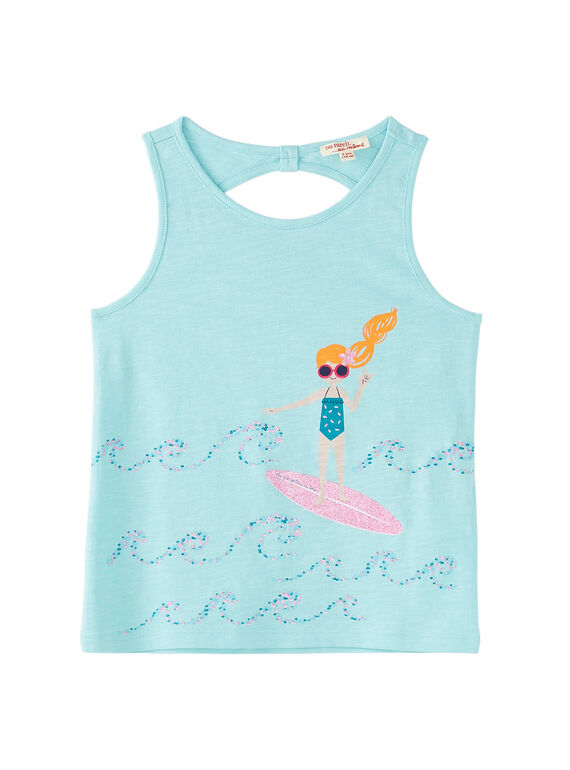 Camiseta de tirantes de color azul JAQUADEB1 / 20S901R3DEBC215