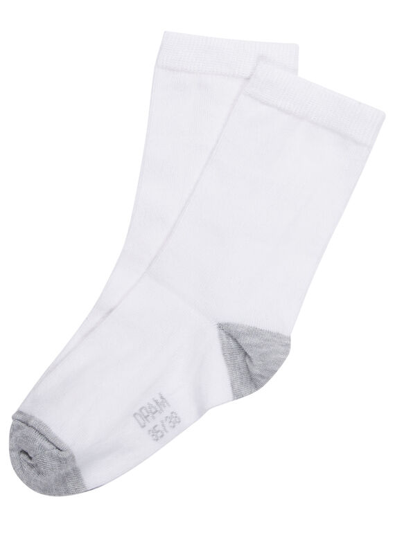 Calcetines de color blanco y gris para niño JYOESCHO1 / 20SI0264SOQ000