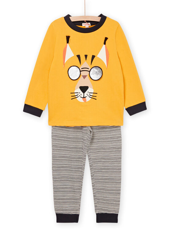 Pijama con estampado de lince y de rayas REGOPYJLYNX / 23SH12D1PYJB107