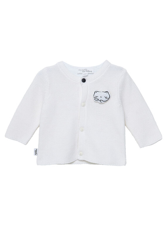 Cárdigan de punto de espuma unisex para recién nacido JOU1GIL / 20SF05J1GIL000