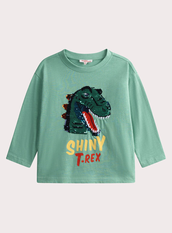 Green TEE SHIRT LS WOFITEE1 / 25S90252TML610