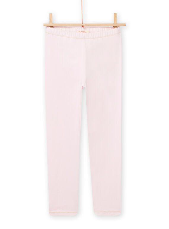 Leggings de color rosa claro con detalles de lúrex para niña NYAJOSLEG2 / 22SI0161CAL321