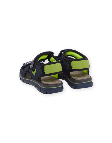 Sandalias de piel de color azul marino ROSANDNEON / 23KK3664D0E070