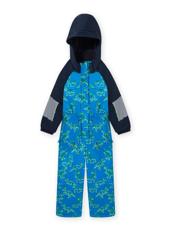 Mono de esquí azul con estampado de dinosaurios para niño MOSKICOMBI / 21W902R1CBSC221