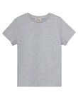 Camiseta de manga corta lisa de color gris jaspeado para niño JOESTI3 / 20S90263D31J922