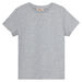 Camiseta de manga corta lisa de color gris jaspeado para niño