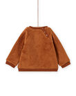 Sudadera marrón con estampado de oso para bebé niño MUFUNSWE / 21WG10M1SWEI820