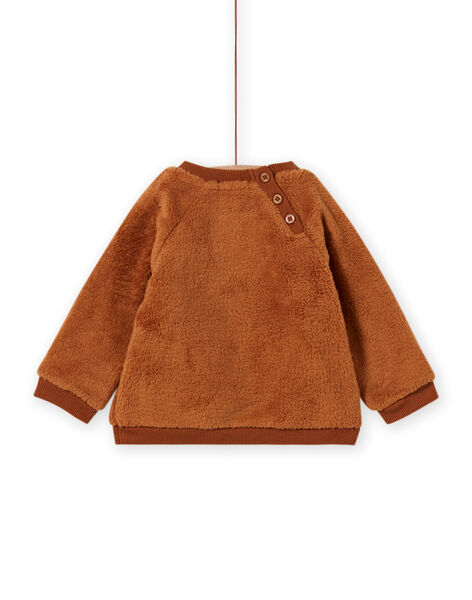 Sudadera marrón con estampado de oso para bebé niño MUFUNSWE / 21WG10M1SWEI820