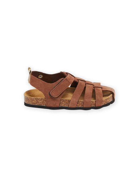 Sandalias de piel de color marrón RONUBROWN / 23KK3661SLB802