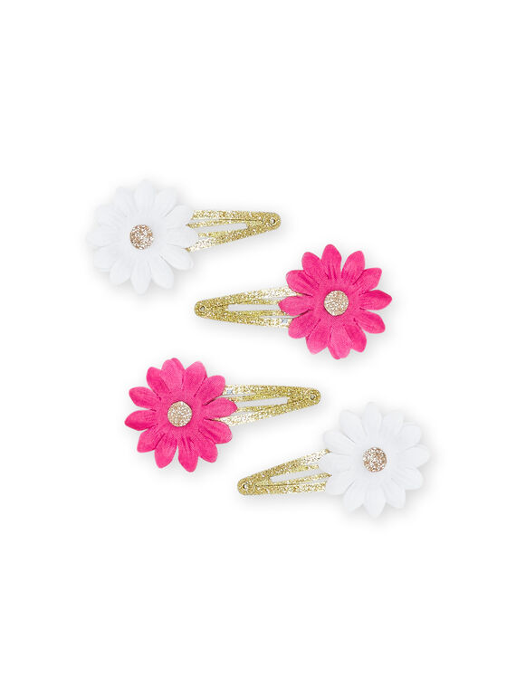 Pack de 4 horquillas doradas con motivo de flor RYAJOCLIC6 / 23SI01B3BRTK008