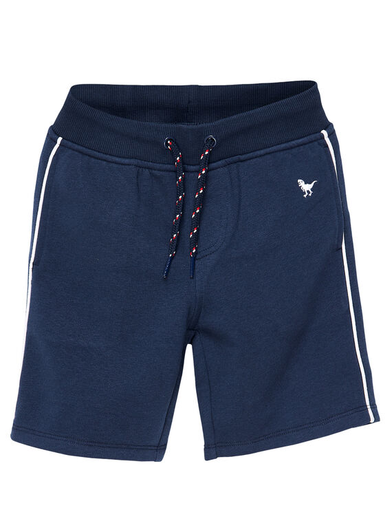 Bermudas de muletón de color azul marino para niño JOJOBER1 / 20S90252D25705