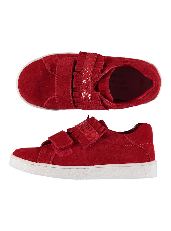 Zapatillas de piel de serraje para niña FFBASRED / 19SK3535D3F050