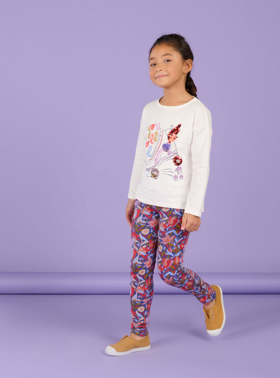 Pantalón con estampado floral RAPURPANT2 / 23S901L1PAN703