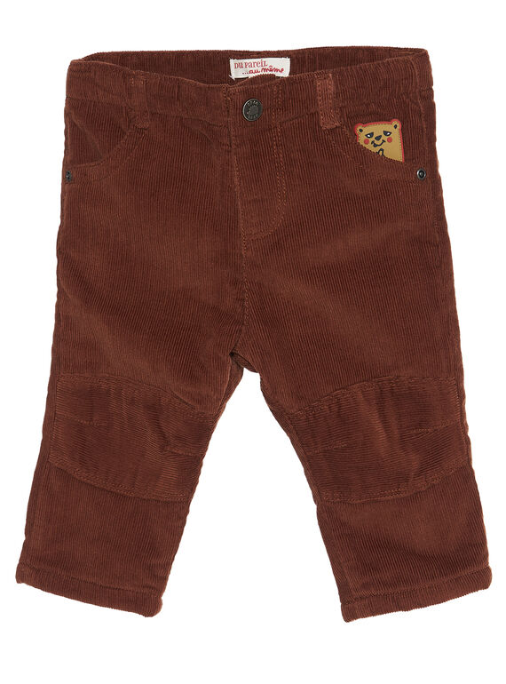 Pantalón de pana de color canela para bebé niño GUBRUPAN2 / 19WG10K2PAN809