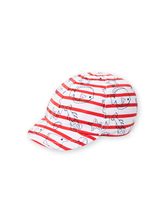 Gorra de color crudo y rojo para bebé niño LYUVICASQ / 21SI10U1CHA001