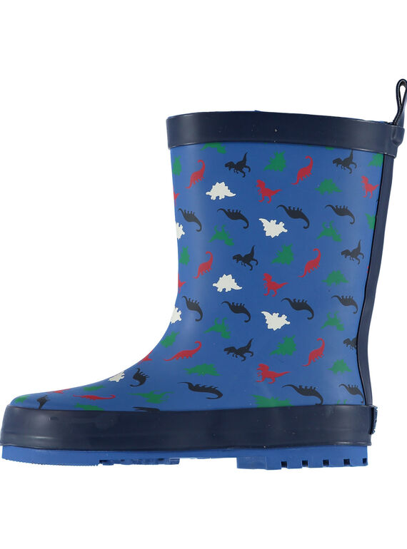 Botas de agua de color azul con dinosaurios para niño GGBPDINO / 19WK36G1D0CC218
