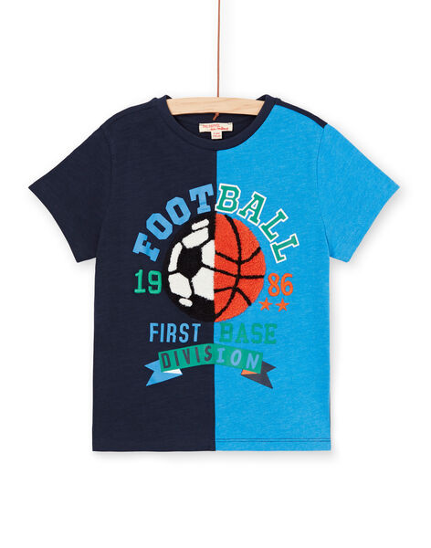 Camiseta azul marino y azul para niño LOHATI1 / 21S902X2TMC705