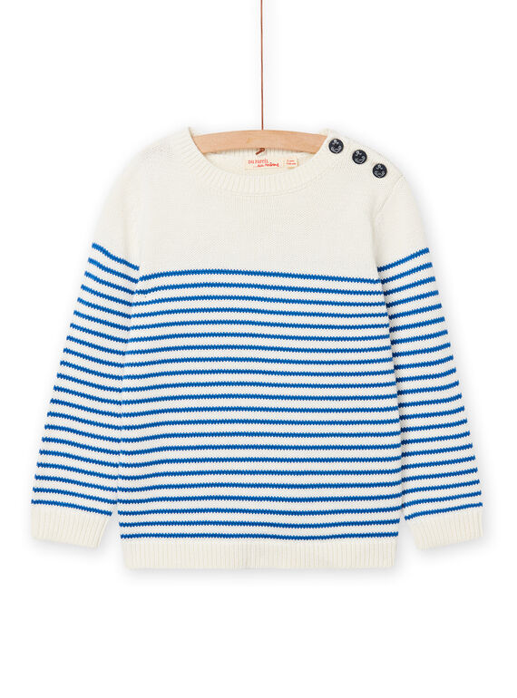 Jersey marinero crudo y azul de punto para niño NOJOPUL1 / 22S90271PUL001