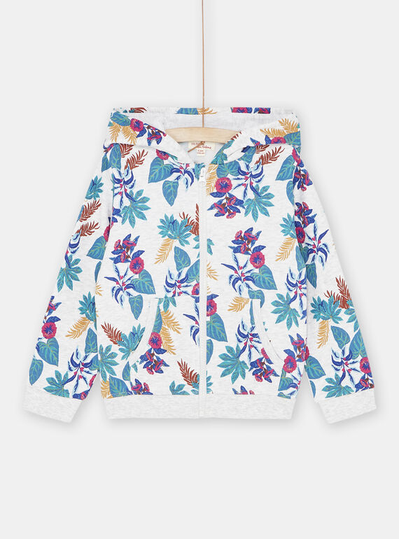 Sudadera con capucha con estampado de flores para niña SAJOHAUJOG1 / 23W901B3JGH943