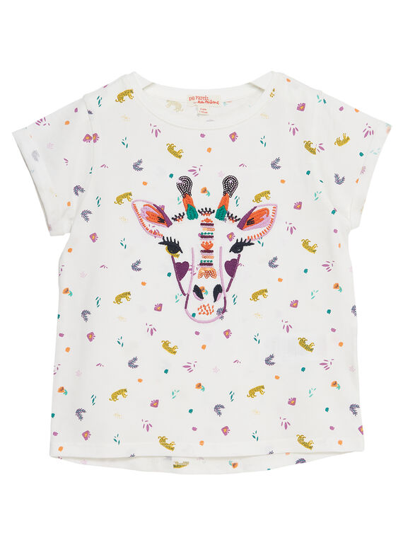 Camiseta de manga corta de color crudo JASAUTI2 / 20S901Q1TMC001