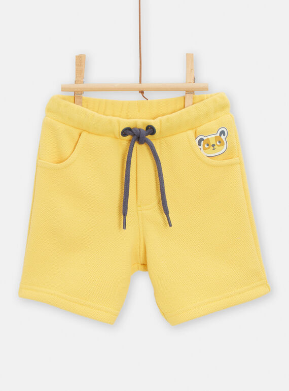 Bermudas de color amarillo para bebé niño TULIBER1 / 24SG10T1BER104