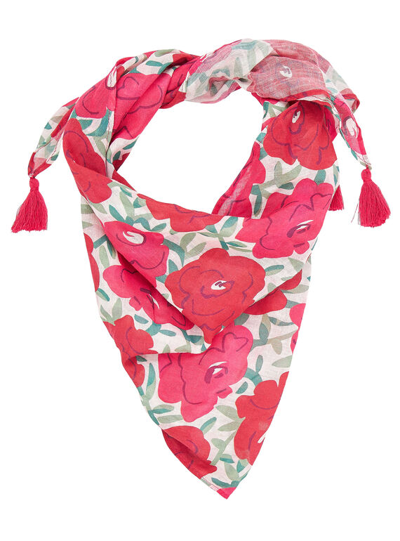 Pañuelo triangular con estampado floral y borlas en los extremos para niña JYAWEFOUL / 20SI0191FOU001