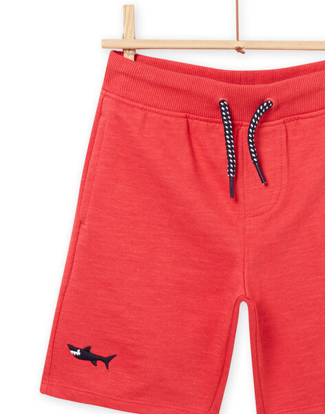Bermudas de color rojo cangrejo para niño NOJOBER2 / 22S902C2BERF524