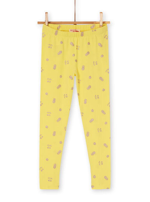 Leggings amarillos para niña LYAJAULEG1 / 21SI01O1CAL116