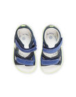 Sandalias de piel de serraje de color azul marino RUSANDSPORT / 23KK3862D0E070