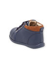 Botitas de piel lisa azul marino con suela fina PUBOTICHIC / 22XK3873D0F070