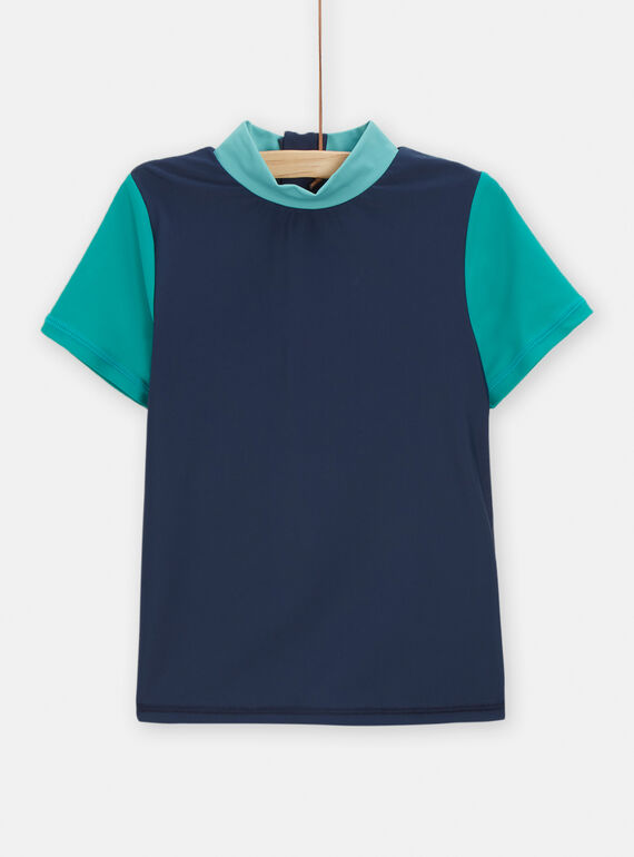 Camiseta de baño de color azul noche para niño TYOMERUVTI2 / 24SI02G1TUV705