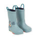 Botas de agua de color azul verdoso con parche de dinosaurio